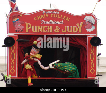 Punch e Judy visualizza Foto Stock