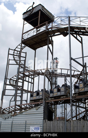 Klondike Looping Roller Coaster a Funland, Hayling Island Foto Stock