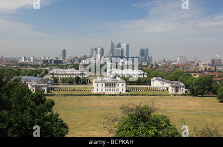 Old Royal Naval College di Greenwich, a sud-est di Londra. Foto Stock