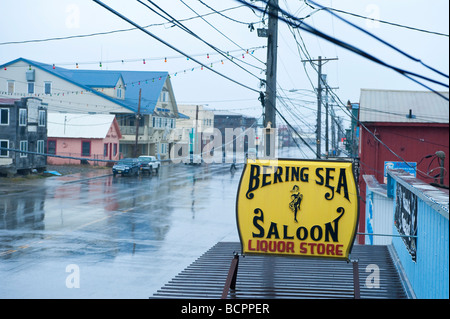Mare di Bering SALOON E FRONT STREET NOME ALASKA Foto Stock