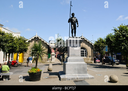 Statua di Wexford Pikeman, commemorando il 1798 irlandese insurrezione di ribellione e la cittadina di Wexford. Foto Stock