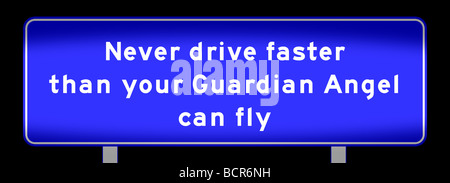 Divertente messaggio su strada Foto Stock