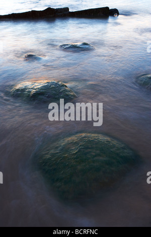 Hunstanton al tramonto, Costa North Norfolk Foto Stock