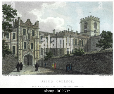 Jesus College di Cambridge - REGNO UNITO Foto Stock