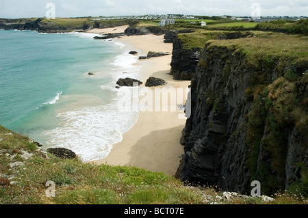 Madre Ivey's Bay, Cornwall, Inghilterra Foto Stock