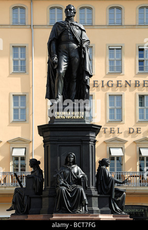 Un monumento di Friedrich August II, Dresda, Sassonia, Germania, Europa Foto Stock