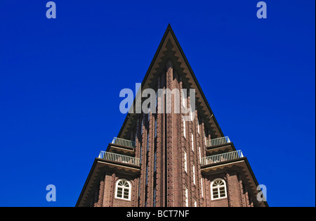 Il Cile House, Kontorhaus district, Amburgo, Germania, Europa Foto Stock
