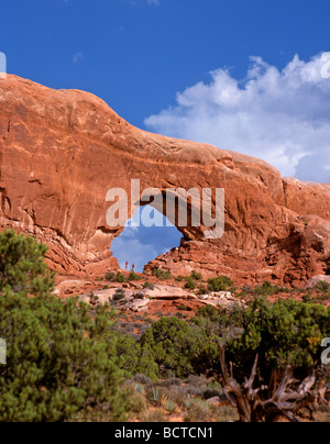 La finestra del Nord, il Parco Nazionale di Arches, Utah, Stati Uniti d'America Foto Stock