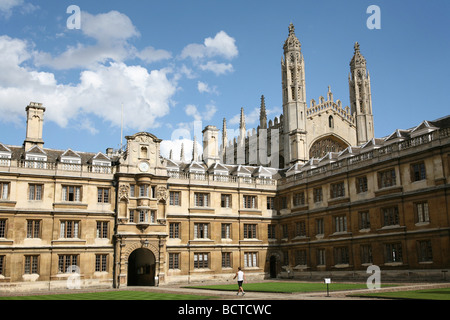 Università di Cambridge, Clare College cortile Foto Stock