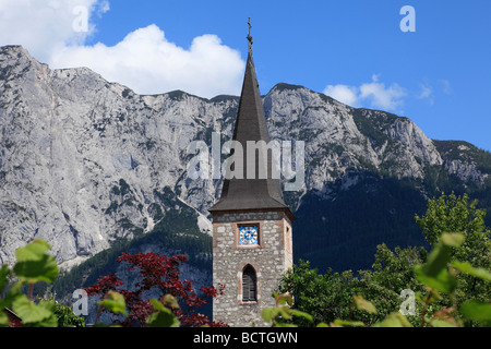 Chiesa di Altaussee, Ausseer Land paese, regione del Salzkammergut, Stiria, Austria, Europa Foto Stock