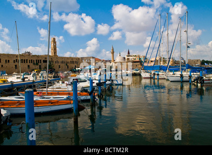 Il porto di acri nel nord di Israele Foto Stock