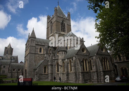 La cattedrale di Christ Church Cattedrale della Santissima Trinità la chiesa di Irlanda nel centro della città di Dublino Repubblica di Irlanda Foto Stock