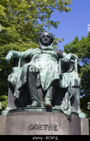 Goethe - punta per tracciare la statua da vienna Foto Stock