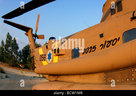 Forza Aerea israeliana elicottero Close up di un Sikorsky CH 53 sul terreno Foto Stock