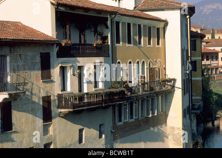 Bassano del grappa centro storico Foto Stock