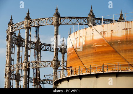 Gasometri, Great Yarmouth, Norfolk, Regno Unito. Foto Stock