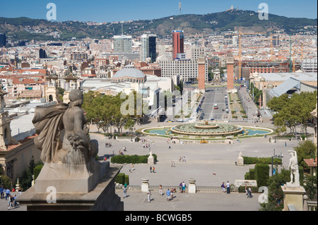 Plaza d Espanya Barcellona Catalonia Spagna Foto Stock