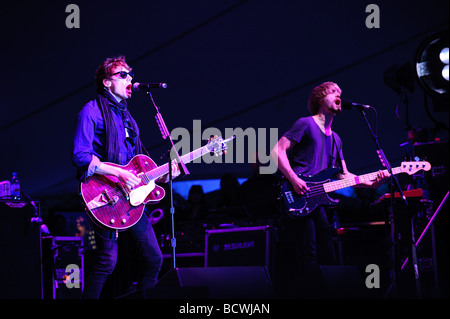 Razorlight performanti a sessioni di Eden Luglio 2009 Foto Stock