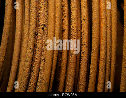 Rusty funi di acciaio Foto Stock