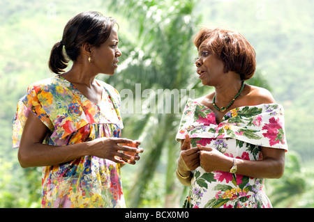 Jounalist Deborah Roberts Giamaicano e la First Lady Lorna Golding Foto Stock