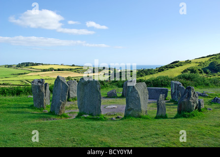 Drombeg stone circle, Cork, Irlanda Foto Stock