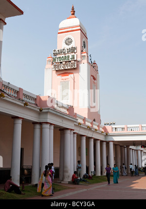 Stazione ferroviaria Mysore lo stato di Karnataka India Foto Stock