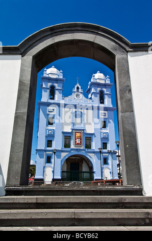 Chiesa della Misericordia presso la marina in Angra do Heroismo nelle Azzorre Foto Stock