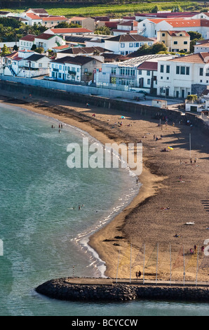 Spiaggia di Praia da Vitoria Azzorre Foto Stock