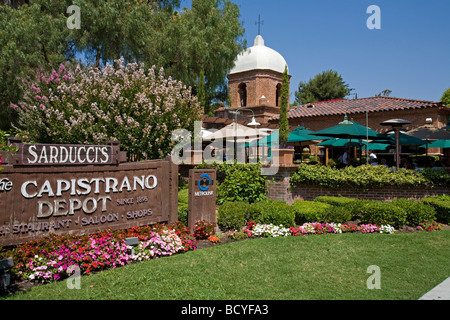 Sarducci, di San Juan Capistrano deposito dei treni, il centro storico di San Juan Capistrano, Orange County, California, Stati Uniti d'America Foto Stock