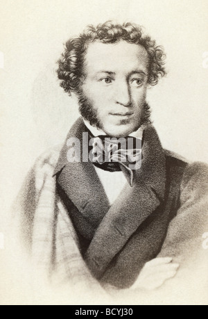 Alexander Sergeyevich Pushkin, 1799 -1837. Poeta russo. Foto Stock