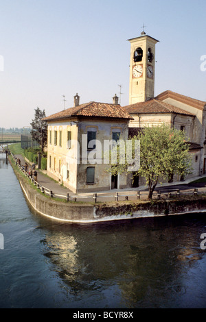 Naviglio Grande ad Abbiategrasso Milano Italia Foto Stock
