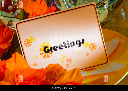 Carta piegata greeting card inviti Foto Stock