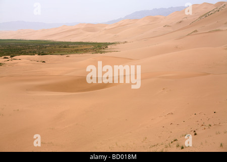 Khongor's dune di sabbia nel sud il deserto del Gobi e Mongolia Foto Stock