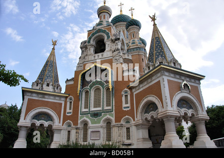 Chiesa ortodossa russa di Nizza, Francia Foto Stock