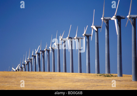 Generatori di turbine eoliche in California Foto Stock