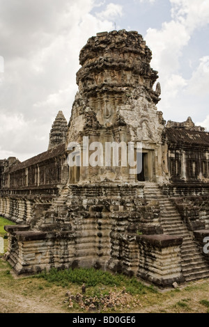All'interno del complesso del tempio di Angkor Wat in Cambogia Foto Stock