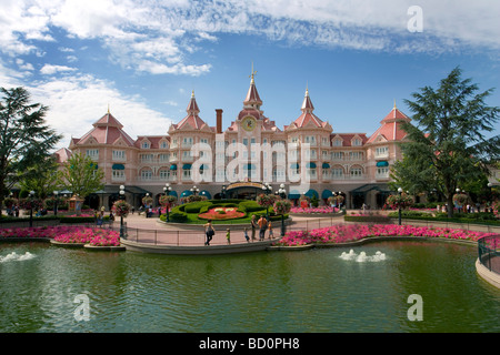 Ingresso al parco Disney, Disneyland Parigi, Francia Foto Stock