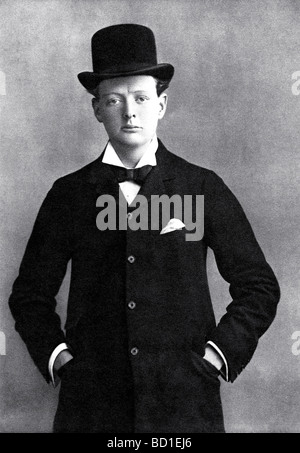 WINSTON CHURCHILL come soccombente candidato conservatore per Oldham nel 1899 Foto Stock
