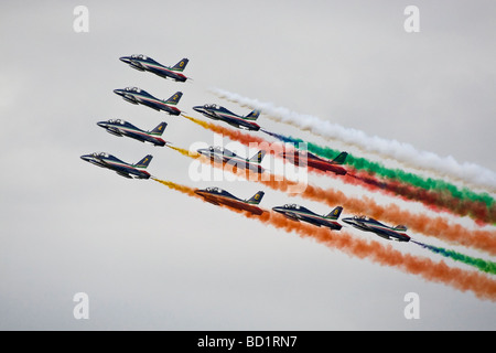Aermacchii MB339 della forza aerea italiana aerobatic team le Frecce Tricolori Foto Stock