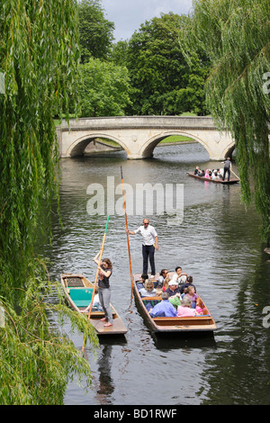 Punting sulla camma visto da Garret Hostel Lane Cambridge 5 Foto Stock