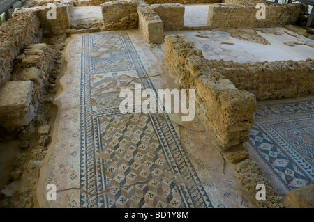 Villa romana con mosaici in centro di Skala sull'isola greca di Cefalonia Grecia GR Foto Stock