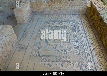 Villa romana con mosaici in centro di Skala sull'isola greca di Cefalonia Grecia GR Foto Stock