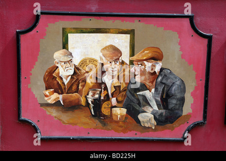 Vecchio stile pubblicità della GUINNESS Carrickmacross Foto Stock