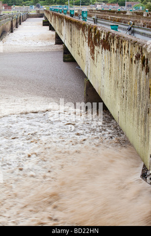 Daveyhulme impianto di depurazione delle acque reflue di Manchester, UK. Foto Stock