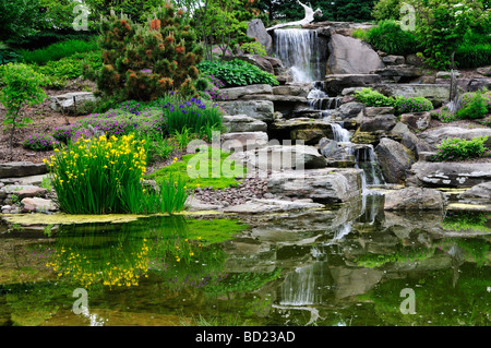 La zona delle cascate di Frederik Meijer Gardens Sculpture Park Foto Stock