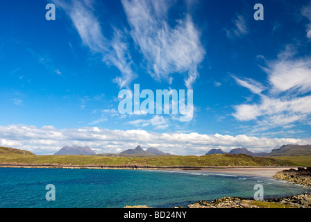 Achnahaird Bay Scozia nel Nord Ovest Highlands della Scozia Foto Stock