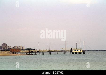 Panorama del Lido di Dante Beach Ravenna Italia Foto Stock
