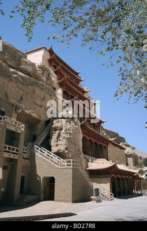 Le grotte di Mogao,Dunhuang,Cina Foto Stock