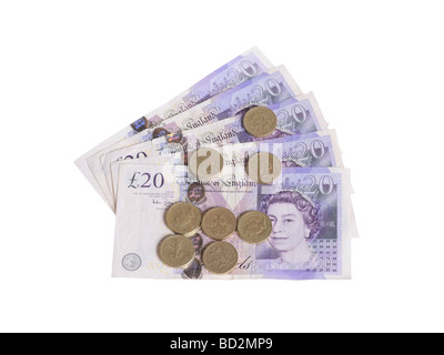 20 libbra di monete note Foto Stock