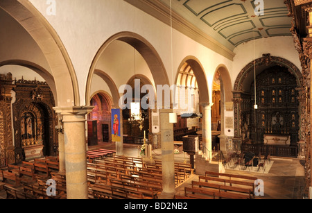 Cattedrale di Faro Algarve Portogallo immagine presa dell'altare e coro Foto Stock